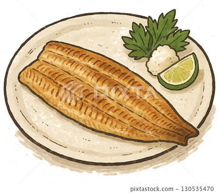 烤鰻魚的插圖 130535470