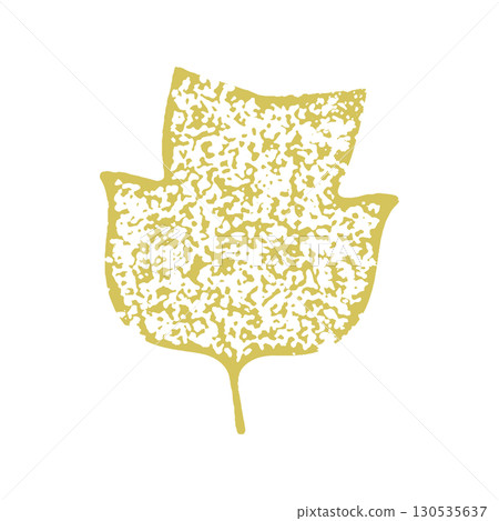 Yurinoki stamp-style illustration | Autumn leaves material 130535637
