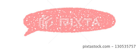 Pink crayon sketch fluid chat bubble stands out with its organic rectangle shape and talk message style. Soft dialogue and speech comment blend in an illustration for modern chat communication 130535757