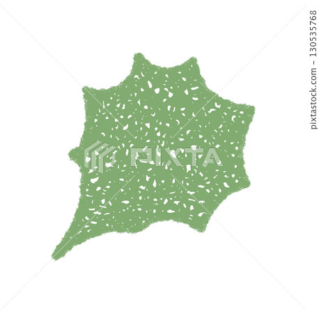 Organic crayon sketch talk balloon with green cloud form. Abstract speech and comment blend with chat and message as a playful rectangle shape, perfect for creative graphic communication concepts. 130535768