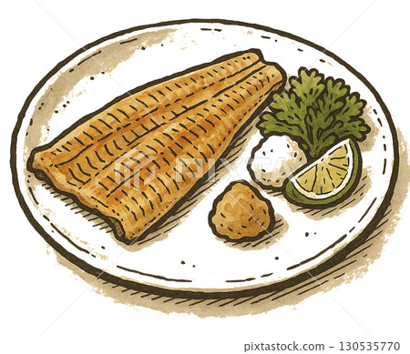 Illustration of grilled eel Illustration of grilled eel 130535770