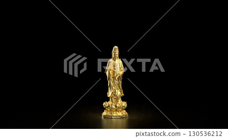 The Guan Yin sculpture  for religion concept 3d Rendering. 130536212