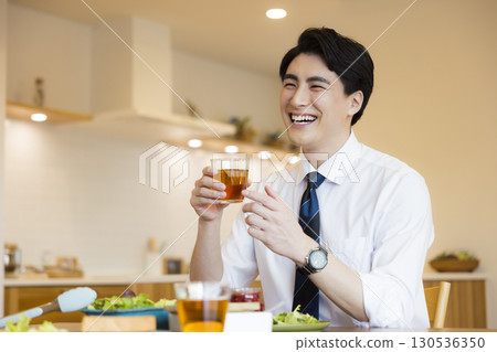 Men who eat breakfast Men who eat breakfast 130536350