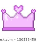 Pixelated crown and heart jewel 130536459