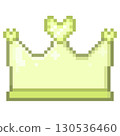 Pixelated crown and heart jewel 130536460