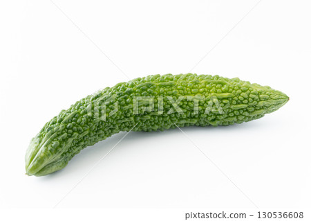 One bitter melon on a white background 130536608