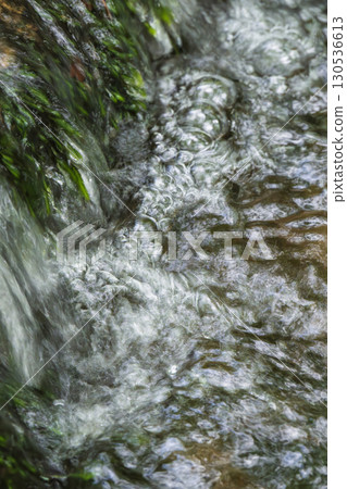 Flowing water and bubbles Flowing water and bubbles 130536613