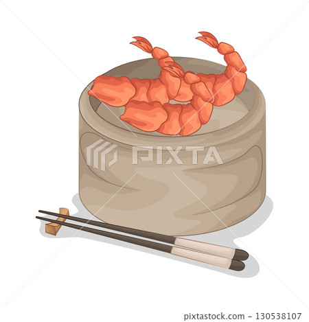 Illustration of shrimp Illustration of shrimp 130538107