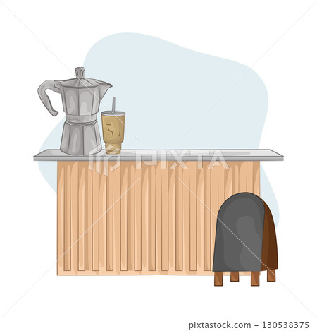 Illustration of Bar Table Illustration of Bar Table 130538375