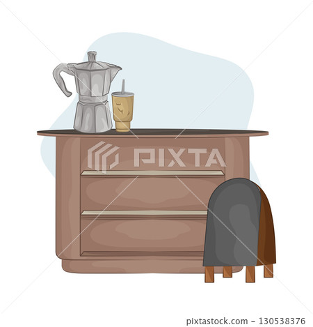Illustration of Bar Table Illustration of Bar Table 130538376