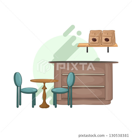 Illustration of Bar Table Illustration of Bar Table 130538381
