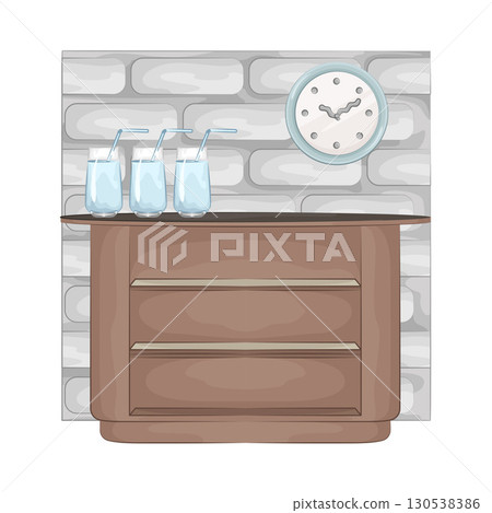 Illustration of Bar Table Illustration of Bar Table 130538386
