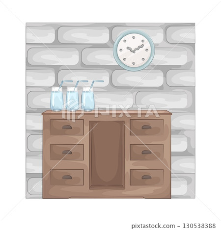 Illustration of Bar Table Illustration of Bar Table 130538388