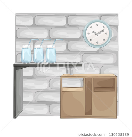 Illustration of Bar Table 130538389