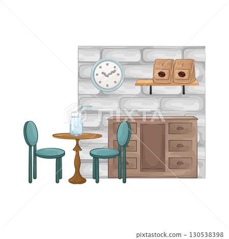 Illustration of Bar Table Illustration of Bar Table 130538398