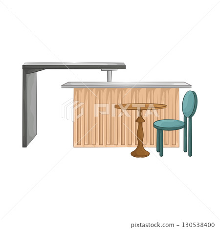 Illustration of Bar Table Illustration of Bar Table 130538400