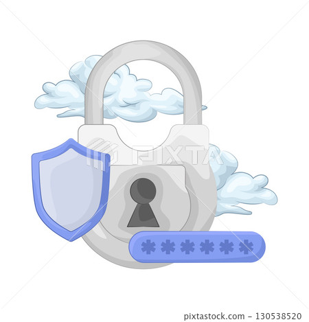 Illustration of password lock 130538520