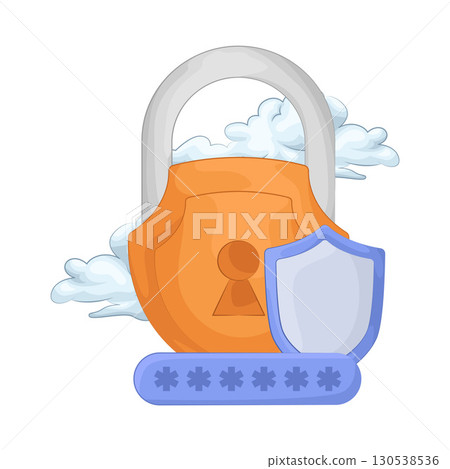 Illustration of password lock 130538536