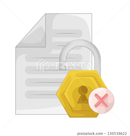 Illustration of unlocked file Illustration of unlocked file 130538622