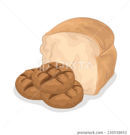 Illustration of bread Illustration of bread 130538651