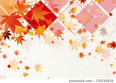 Autumn autumn leaves Japanese pattern leaves background Autumn autumn leaves Japanese pattern leaves background 130538816