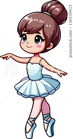 Ballet dancer girl illustration Ballet dancer girl illustration 130539415