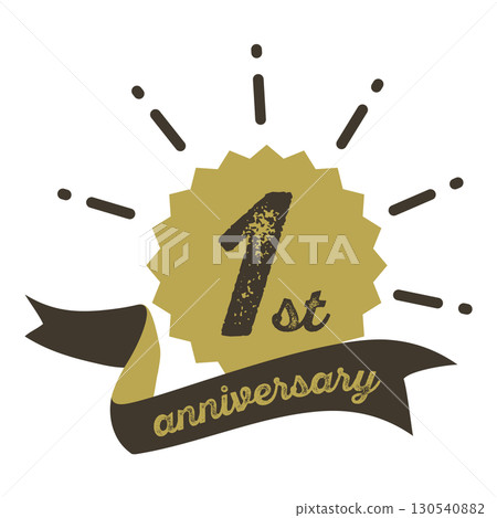 一周年紀念日圖示。 130540882