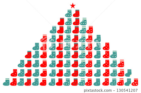 Cute stocking Christmas tree Cute stocking Christmas tree 130541207