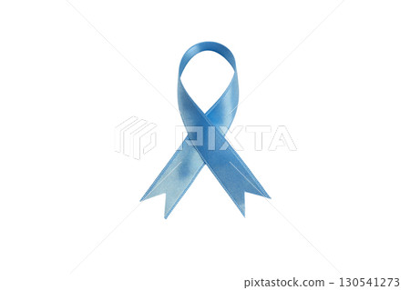 Blue ribbon for prostate cancer awareness, isolated on white, PNG Blue ribbon for prostate cancer awareness, isolated on white, PNG 130541273