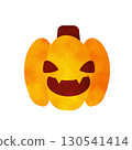 Cute watercolor Halloween pumpkin illustration - Part 1 130541414