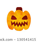 Cute watercolor Halloween pumpkin illustration - part 2 130541415