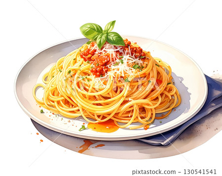 Spaghetti with meat sauce - AI-generated image 130541541
