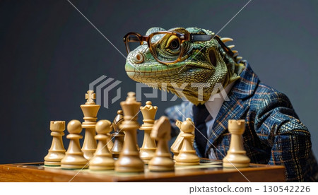 Antique bronze chess king sculpture, an isolated symbol of ancient Indian and Chinese culture, on a white background 130542226