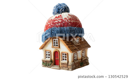 Colorful hat decorates cozy home, created with AI, PNG 130542529