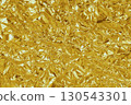 Gold foil leaf shiny texture, abstract yellow wrapping paper for background and design art work. 130543301