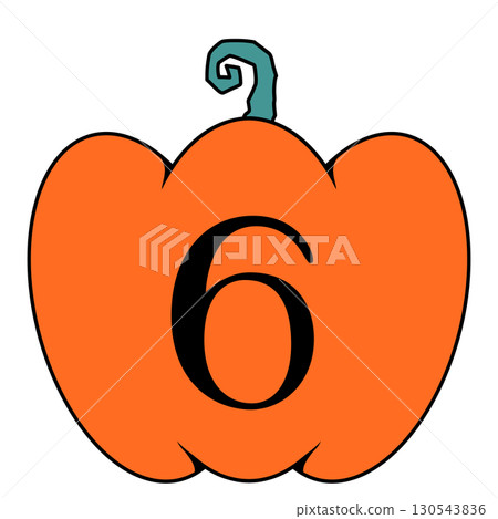 萬聖節南瓜燈數位插圖 130543836