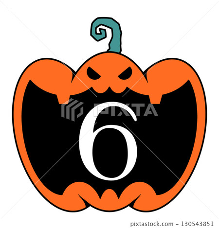 Halloween jack-o'-lantern numbers illustration Halloween jack-o'-lantern numbers illustration 130543851