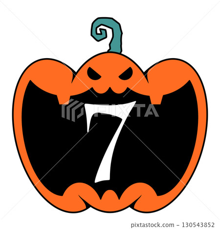 Halloween jack-o'-lantern numbers illustration Halloween jack-o'-lantern numbers illustration 130543852