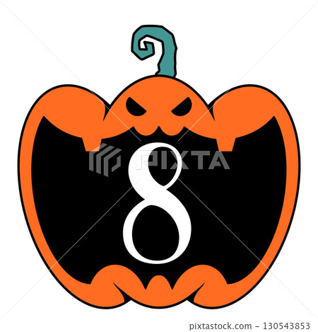Halloween jack-o'-lantern numbers illustration Halloween jack-o'-lantern numbers illustration 130543853