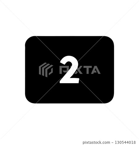 icon number two symbol design 130544018