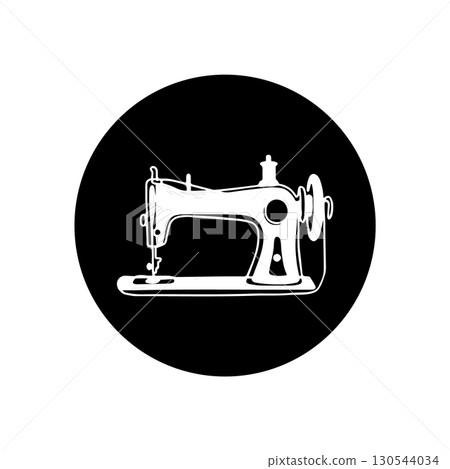 sewing machine icon vector illustration black background 130544034