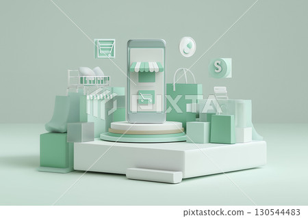 3D 網路購物的世界隨著智慧型手機的出現而擴展 3D 網路購物的世界隨著智慧型手機的出現而擴展 130544483