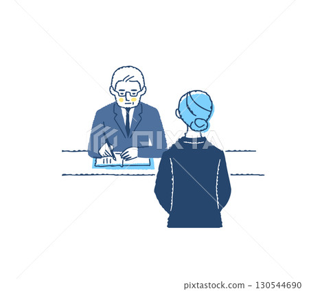 A male mourner writes his name in the guest book. 130544690