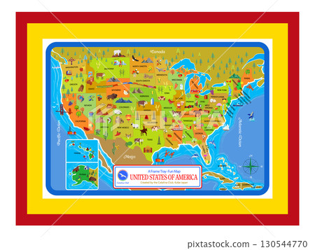 Fun America Map Warp Edition 130544770