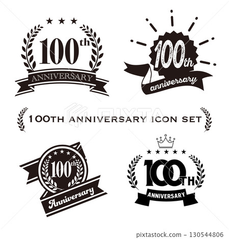 百年紀念圖示套裝，配有絲帶和裝飾框架。 130544806