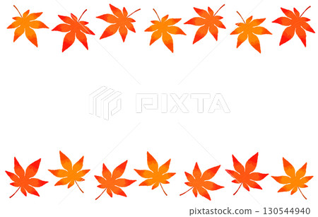 Autumn leaves frame illustration autumn fallen leaves maple 130544940