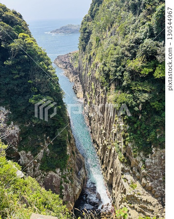 Cliffs and the sea seen from the cliffs 130544967
