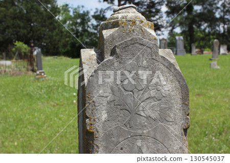 Close up of Historic Headstone in Rural East TX Cemetery 130545037