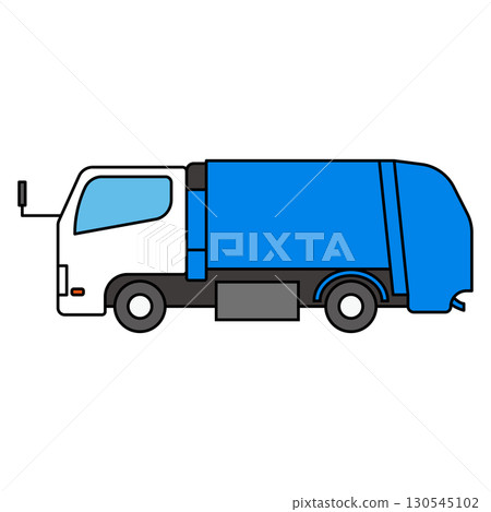 簡單的垃圾車插圖 130545102