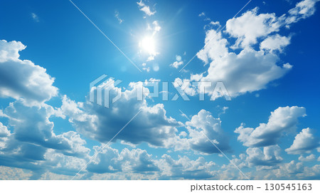 sky landscape. blue sky with white cloud background. white cloud with blue sky background 130545163